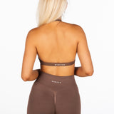 'Layla' Halter Crop - Brown