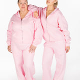 ‘Kikiva’ Lounge Wide Leg Trackpant - Baby Doll