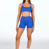 Lycra Seamless Crop - Cobalt