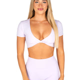'Bella' Twist Tee - Baby Lilac
