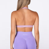 'Lacey Halter' Crop - Light Purple