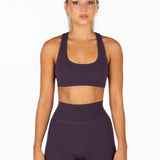 'CoreActive' Amara Crop - Dark Purple