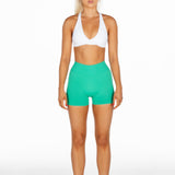 Mini Signature Scrunch Shorts - Green