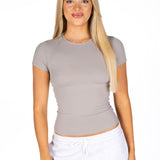 Kikiva Basic Tee  -  Light grey