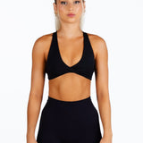 'Infinity' Cross-Back Crop - Black