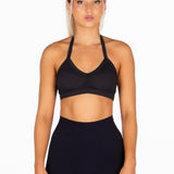 'Layla' Halter Crop - Black