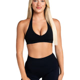 Dynamic Staple Halter Crop - Black