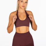 Signature Halter Crop - Burgundy