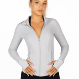 Light Grey Structured 'Mom' Jacket