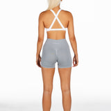 Mini Signature Scrunch Shorts - Light Grey