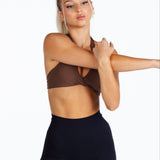 'Infinity' Halter Crop - Dark Mocha