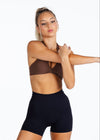 'Infinity' Halter Crop - Dark Mocha