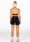 Signature Halter Crop - Black