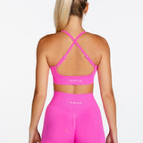 ‘Scoop’ Crop- Bright Pink