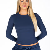 Kikiva Basic Tee Long Sleeve -  Navy