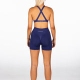 Mini Signature Scrunch Shorts - Dark Blue