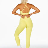 ‘Impact’ Seamless Leggings- Olive Yellow