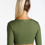 ‘Bella' Twist Long Sleeve - Khaki