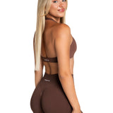 Dynamic Staple Halter Crop - Mocha