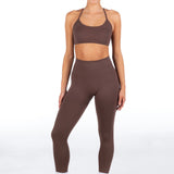 Lycra Seamless Leggings - Hazelnut Brown