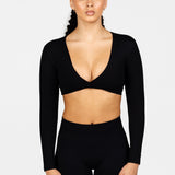 'Bella' Twist Long Sleeve - Black