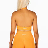 Signature Halter Crop - Neon Orange