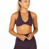 'CoreActive' Twist Crop - Dark Purple