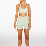 Signature Halter Crop - Sage