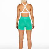 Mini Signature Scrunch Shorts - Green