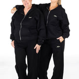 ‘Kikiva’ Lounge Wide Leg Trackpant - Black