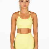 ‘Scoop’ Crop- Olive Yellow