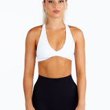 'Infinity' Cross-Back Crop - White