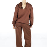 ‘Kikiva’ Lounge Wide Leg Trackpant - Mocha