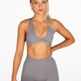 Mini Signature Scrunch Shorts - Grey