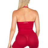 Dynamic Halter Seamless Singlet - Royal Red