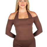 Off The Shoulder Top - Mocha
