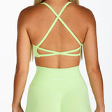 ‘Vivid Cross’ Bra -Neon Green