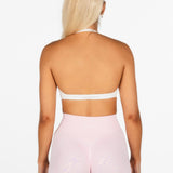 'Layla' Halter Crop - White