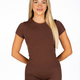 Kikiva Basic Tee -  Mocha Brown