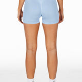 Mini Signature Scrunch Shorts - Sky Blue