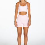 ‘Impact’ Scrunch Seamless Shorts - Baby Pink