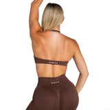 Dynamic Staple Halter Crop - Mocha