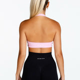 ‘Amelia’ Halter Crop - Baby Pink