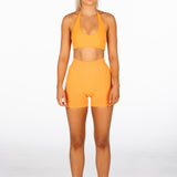 Signature Halter Crop - Neon Orange