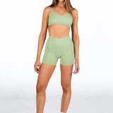 Lycra Seamless Crop - Deep Sage