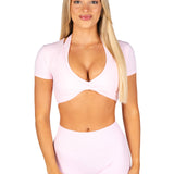 'Bella' Twist Tee - Baby Doll