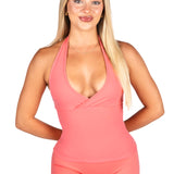 Dynamic Halter Seamless Singlet - Blossom Pink