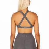 'CoreActive' Twist Crop - Charcoal