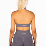 Signature Halter Crop - Charcoal