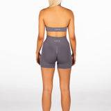 Signature Halter Crop - Charcoal